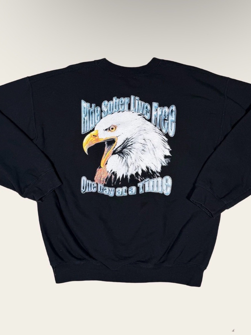 Ride Sober Live Free Motorcycle Pullover Crewneck Sweatshirt - Adult M/L